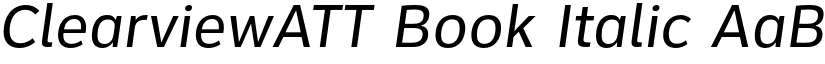 ClearviewATT Book Italic font