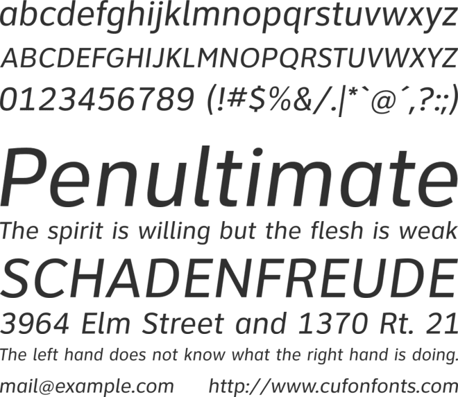 ClearviewATT font preview