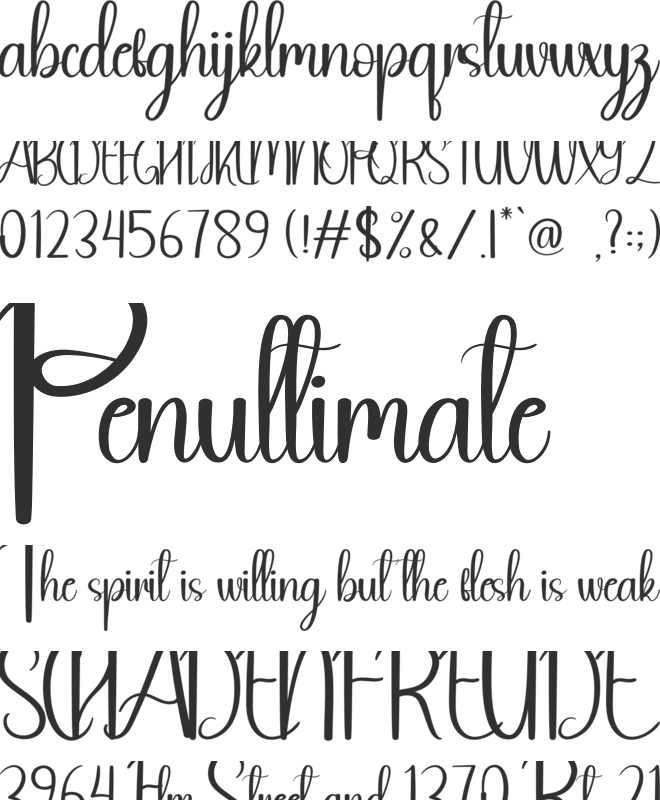 White Rope font preview