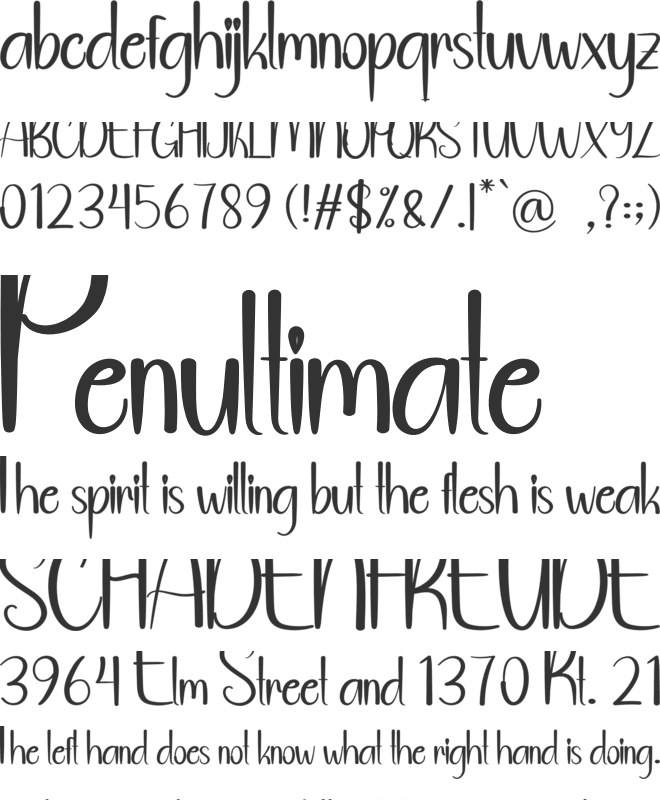 Stock Design font preview