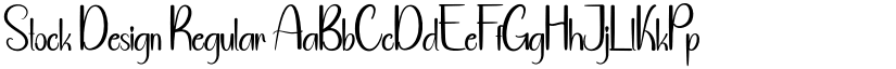 Stock Design Regular font