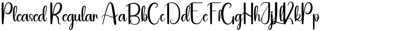 Pleased Regular font