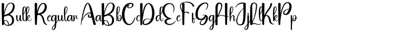 Bulk Regular font
