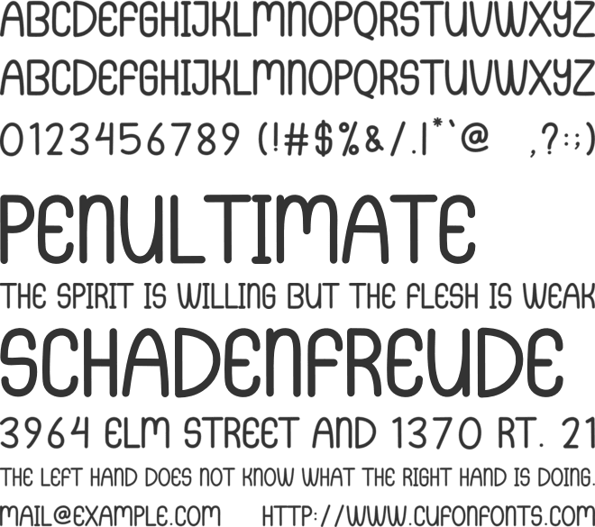 Easy Story font preview
