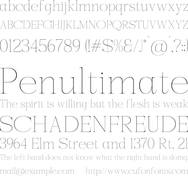 Moenalica font preview