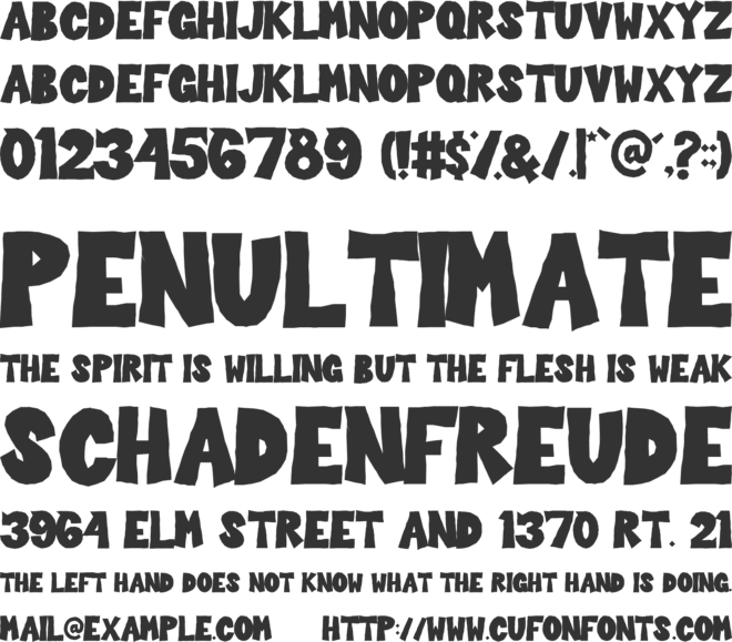 Stone Age font preview