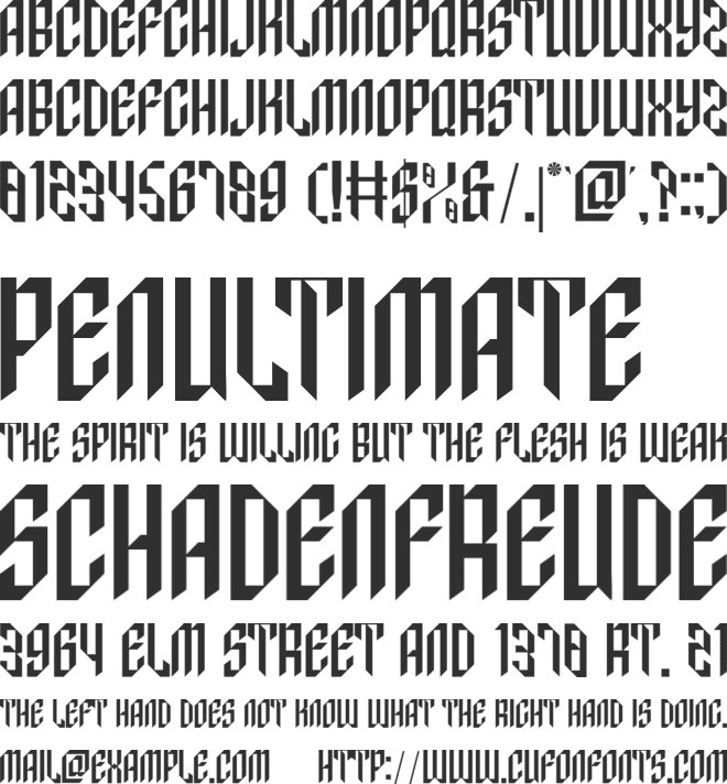 Kemlyn font preview