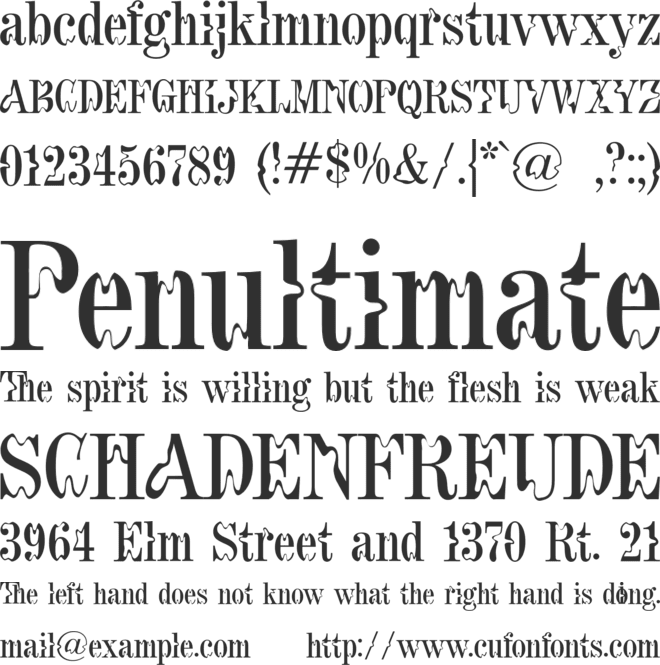 MECONTE font preview
