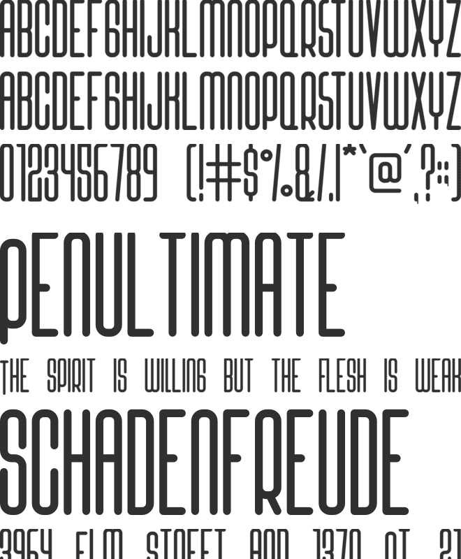 Mostane font preview