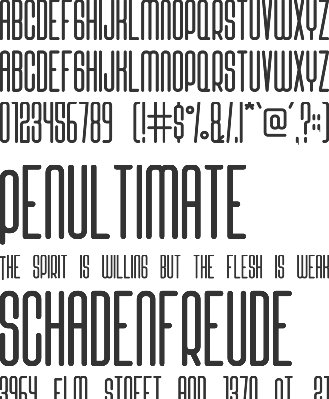 Mostane font preview