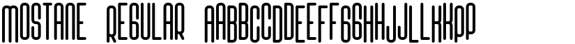 Mostane Regular font