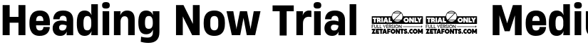 Heading Now Trial 65 Medium font