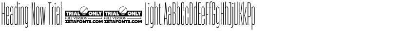 Heading Now Trial 02 Light font