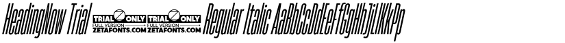 HeadingNow Trial 04 Regular Italic font