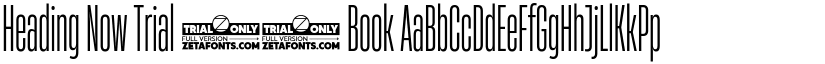 Heading Now Trial 13 Book font