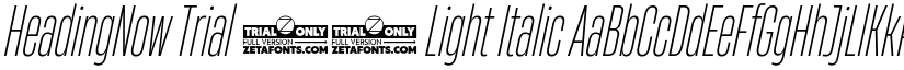 HeadingNow Trial 22 Light Italic font