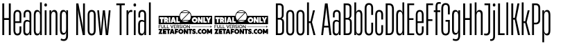 Heading Now Trial 23 Book font
