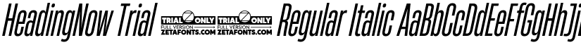 HeadingNow Trial 24 Regular Italic font
