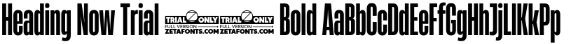 Heading Now Trial 26 Bold font