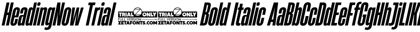HeadingNow Trial 26 Bold Italic font