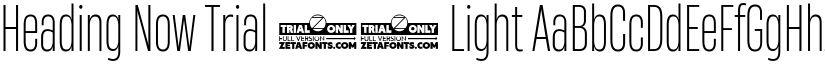 Heading Now Trial 32 Light font