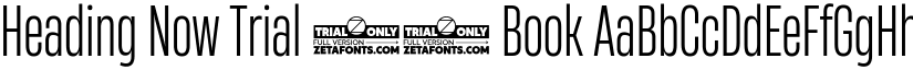 Heading Now Trial 33 Book font