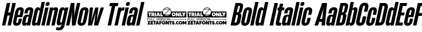 HeadingNow Trial 36 Bold Italic font