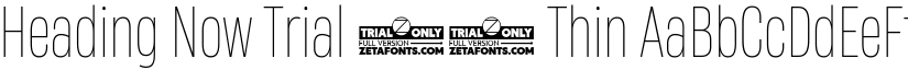 Heading Now Trial 41 Thin font