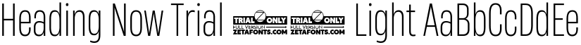 Heading Now Trial 42 Light font