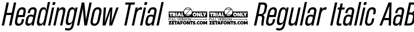 HeadingNow Trial 44 Regular Italic font