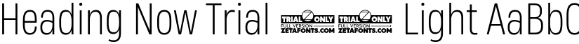 Heading Now Trial 52 Light font