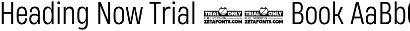 Heading Now Trial 53 Book font