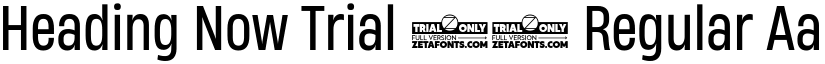 Heading Now Trial 54 Regular font