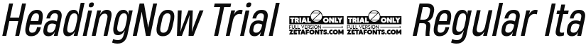 HeadingNow Trial 54 Regular Italic font