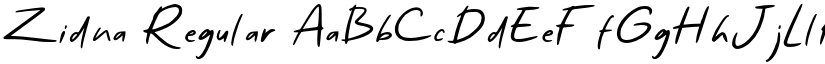 Zidna Regular font