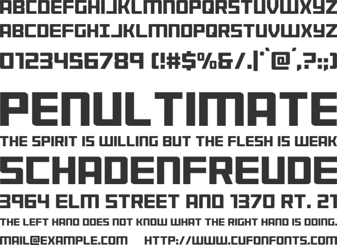 Brave Phoenix font preview