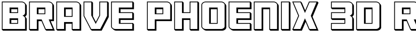 Brave Phoenix 3D Regular font