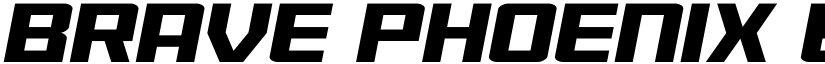 Brave Phoenix Expanded Italic Regular font