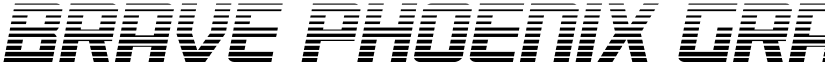 Brave Phoenix Gradient Italic Regular font