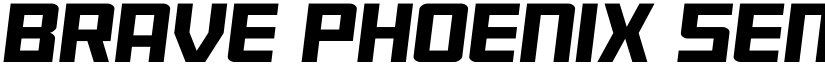 Brave Phoenix Semi-Italic Regular font
