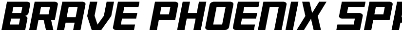 Brave Phoenix Spaced Italic Regular font