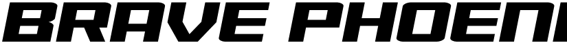 Brave Phoenix Wide Italic Regular font