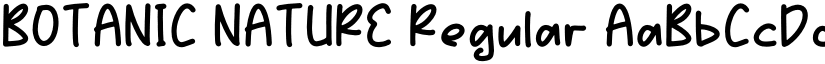 BOTANIC NATURE Regular font