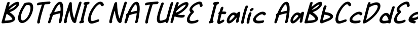 BOTANIC NATURE Italic font