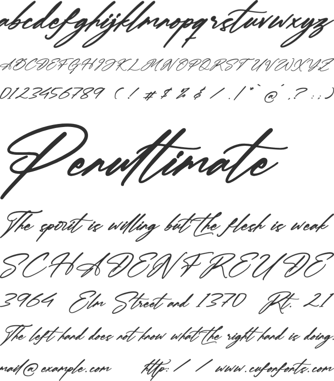 Manthernal font preview
