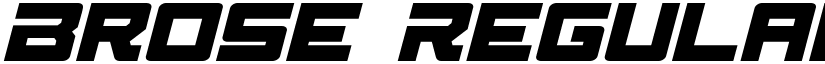 Brose Regular font