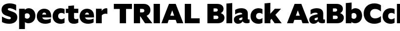 Specter TRIAL Black font