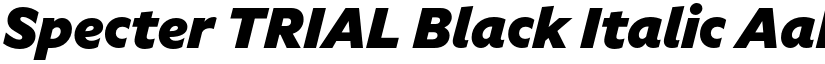 Specter TRIAL Black Italic font