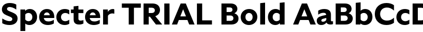 Specter TRIAL Bold font