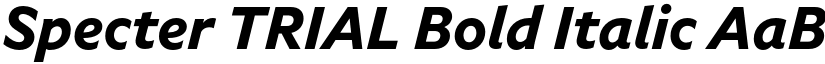 Specter TRIAL Bold Italic font